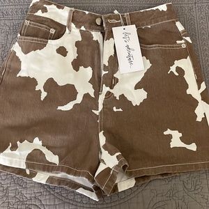 12th Tribe Cow Print Shorts